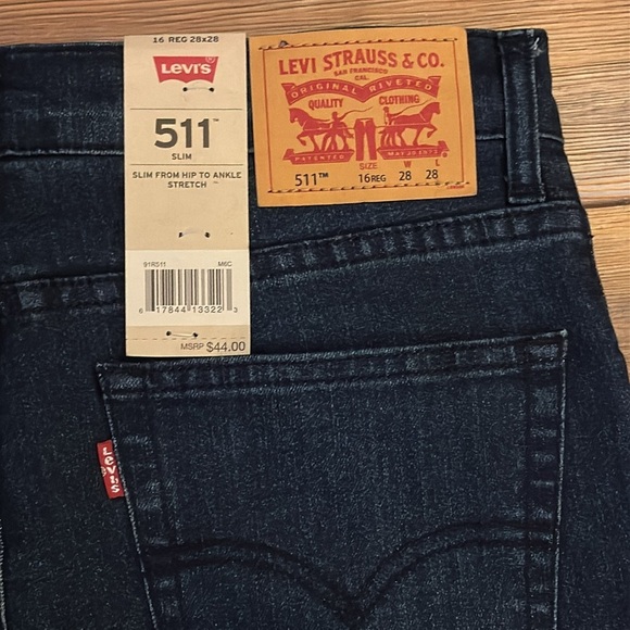 Levi’s 511 Slim Fit Jeans Boys 16 Regular W28 L28 - Picture 6 of 6